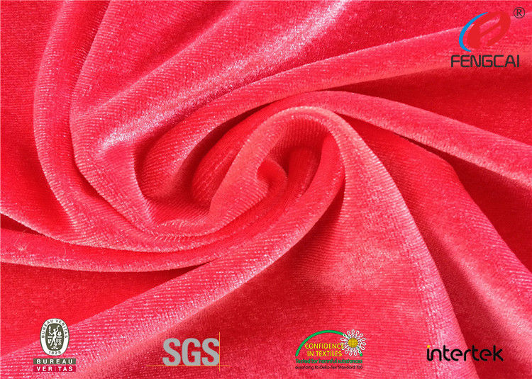 Dry Fit Polyester Velvet Upholstery Fabric , 4 Way Stretch Velvet