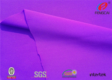Bleach White Teansparent Nylon Elastane Fabric , Purple Nylon Spandex Material