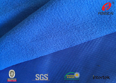 Multi Coloured Brushed Poly Fabric , Athletic Jersey Fabric Strong Adhensive