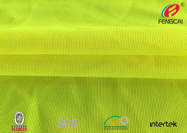 Breathable 75D Hi Vis Fluorescent Material Fabric Yellow Coated FR Anti Static