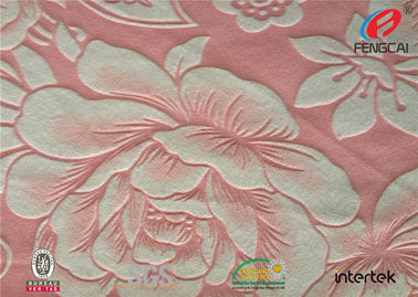Anti Static 100% Polyester Sofa Velvet Upholstery Fabric Embossed Water Proof