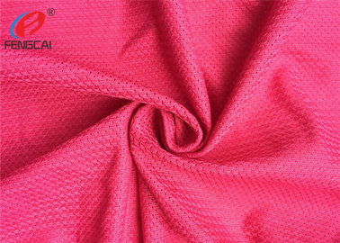 Plain Dyed Knitted Athletic Sports Mesh Fabric 100 % Polyester Garment Fabric