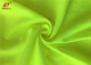 Polyester Cotton Fluorescent Material Fabric Weft Knit  For Traffic Police Uniform