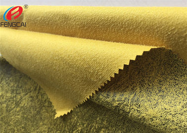 Warp Knitted Bronzing Micro Suede Polyester Fabric For Sofa / Upholstery