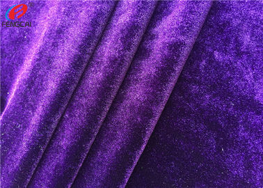 Micro Korea Velvet Shiny Spandex Velvet Cloth Textile Fabric For Skirt / Dress