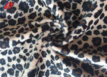 100% Polyester Velvet Fabric / Animal Printed Faux Velvet Fabric All Colour Available