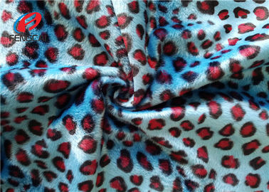 Leopard Print Polyester Velvet Upholstery Fabric Velboa Velour Short Hair Fabric