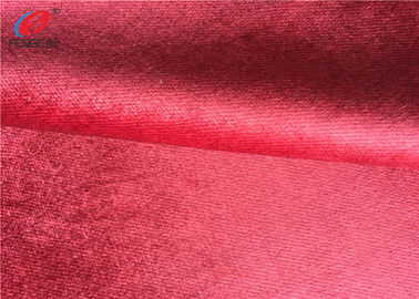 Tricot Knitting Polyester Sofa Velvet Upholstery Fabric , Fleece Home Textile Fabric