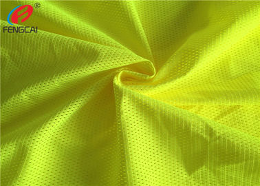 100% Polyester Breathable Fluorescent Material Fabric / Mesh Fabric For Vests