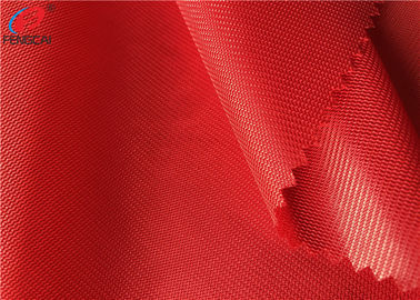 Red Thin Breathable Polyester Tricot Knit Fabric 50GSM Textiles For Garment