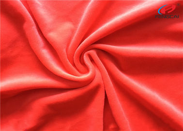 Anti - Pilling Polyester Spandex Velvet Fabric Stretch Knitted Minky Fabric For Toys