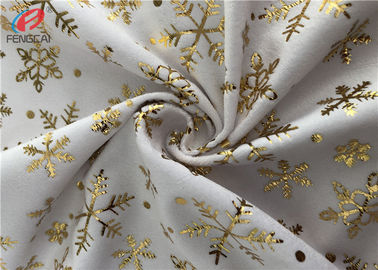 1MM Pile High Bronzing Printed Polyester Velvet Fabric Minky Plush Fabric
