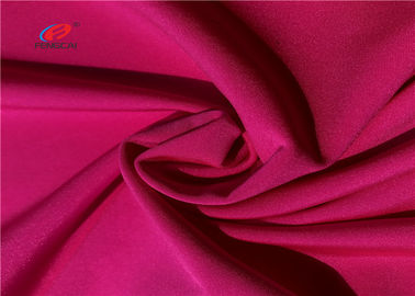 Shiny Polyester Elastic Fabric , Satin Polyester Spandex Blend Fabric For Sport