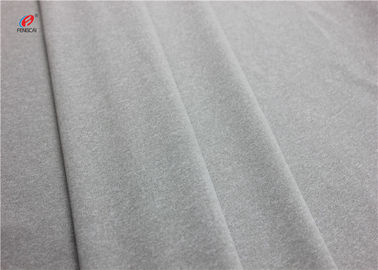 Melange Single Jersey 90 Polyester 10 Spandex Fabric , Grey Swimsuit Fabric