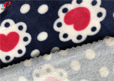 Brushed Printed Velvet Velour Fabric 95% Polyester 5% Spandex For Baby Blanket