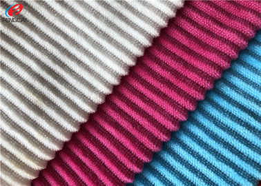 Textile Material Poly Jacquard Strip Velboa Minky Plush Fabric For Sofa
