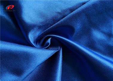 Blue Plain Dyed Warp Knitting Fabric Shiny Dazzle Fabric For Basketball Clothing