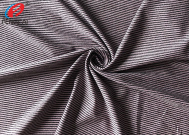 170gsm Polyester Spandex Stripe Single Jersey Fabric For Fashion Garment