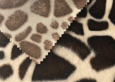 Animal Skin Print Sofa Cover Textile 235gsm Polyester Velvet Fabric