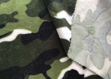 Camouflage Print One Side Brushed 240GSM Soft Plush Fabric