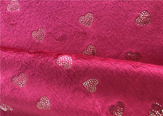 Polyester Super Soft Velboa Minky Plush Fabric Gold Foil Print For Baby