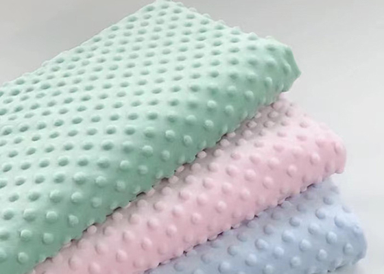 100% Polyester Micro Fleece Bubble Minky Plush Fabric OEKO Certification