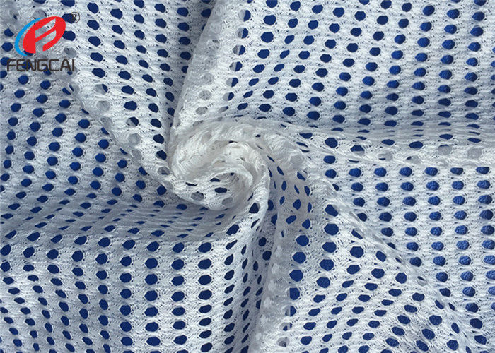 White Colour 100 Polyester Non Stretch Sport Mesh Fabric Mesh