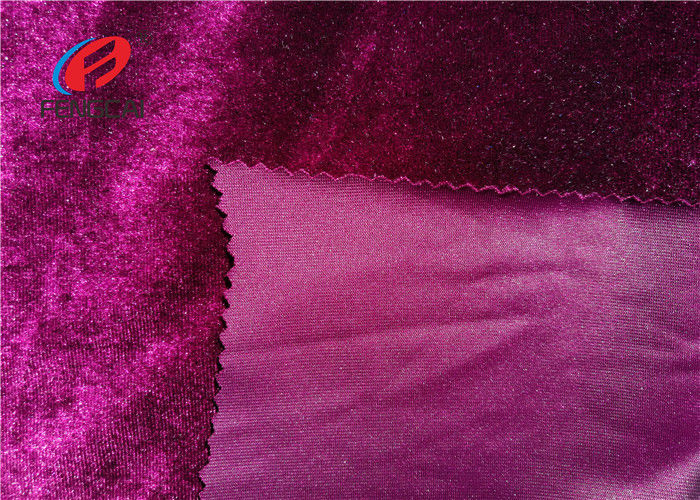 Soild Color Brushed KS Velevt Polyester Velvet Fabric , Koren Velvet Fabric For Garment