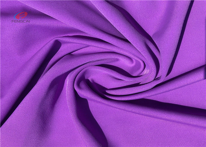 Healthy Elastic Stretch Polyester Spandex Fabric For Sports In Purple Color
