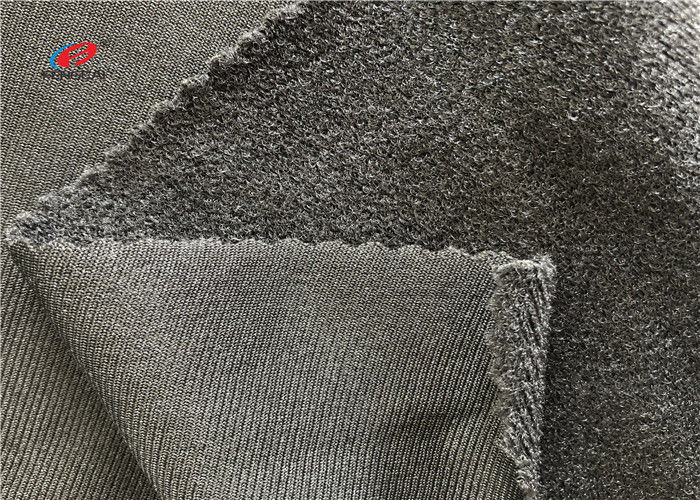 Grey Coloure Brushed Nylon Spandex Tricot Fabric Jersey Tricot Fabric