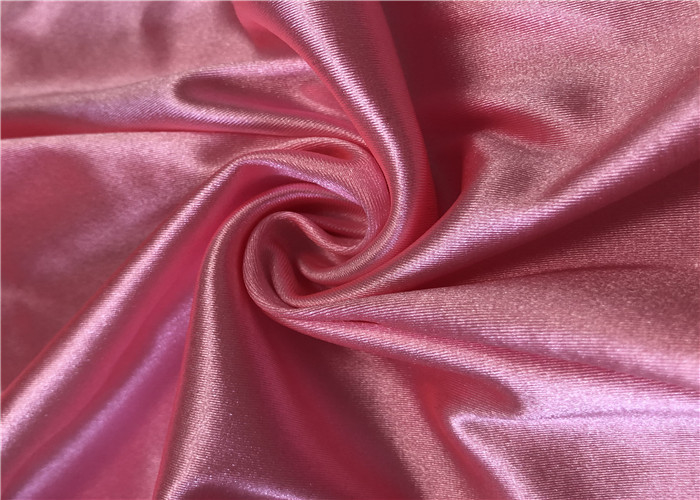 94% Polyester 6% Spandex Shiny Stretch Satin Fabric For Sleep Wear