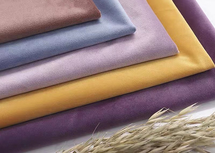 100 Polyester Furniture Sofa Velvet Upholstery Fabric Customized Color
