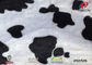 Black And White Shiny Velvet Cloth Material , Brushed Poly Velvet Fabric 150CM Width