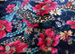 Flower Printed Elastic Spandex Velvet Fabric , Korea Velvet For Garment