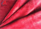 Red Spandex Velvet Fabric For Blanket , Elastic 4 Way Stretch Polyester Fabric