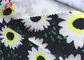 Flower Printed Stretch Polyester Spandex Fabric For Derss , 50D + 40D Yarn Count
