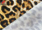 Leopard Printed Micro Velboa Polyester Velvet Fabric For Upholstery , Eco - Friendly