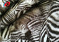 Short Hair Printed Zebra Stripe Polyester Velvet Fabric , Minky Plush Toy Fabric