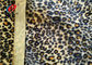 Leopard Printed 100% Polyester Velvet Fabric , Crushed Upholstery Velvet Fabric
