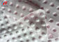 100% Polyester Pink Minky Plush Dot Fabric Super Soft Anti Pilling Material