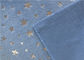 160CM Width Anti Pilling Silver Star Foil Printing Minky Plush Fabric