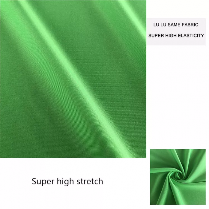 Solid Colour 86 Polyester 14 Spandex Fabric 4 Way Stretch Knitted