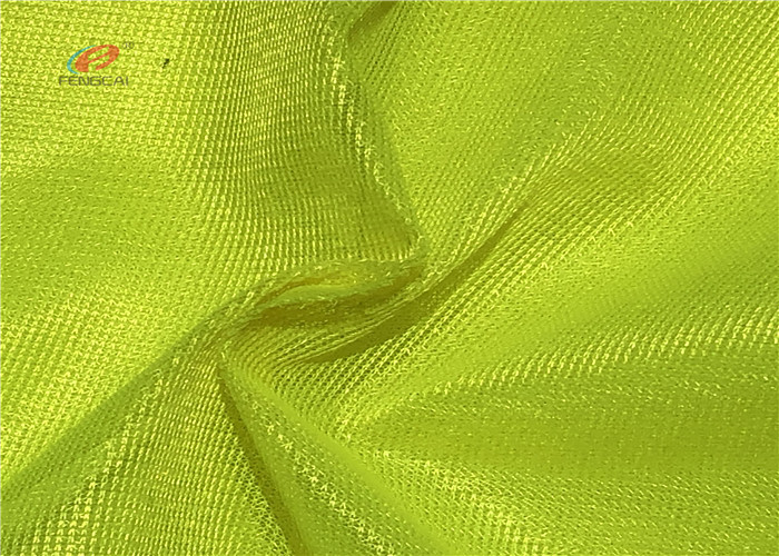 Polyester Green Slub Mesh Fluorescent Material Fabric For Garments Mesh ...