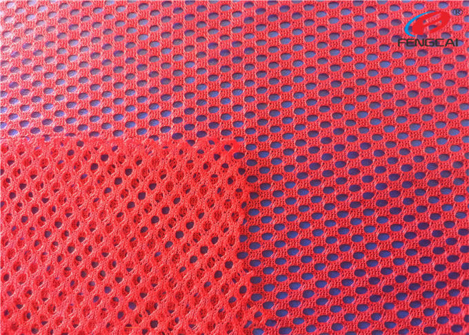 Customized Knit Big Hole Sports Mesh Polyester Fabric For Women Clothing